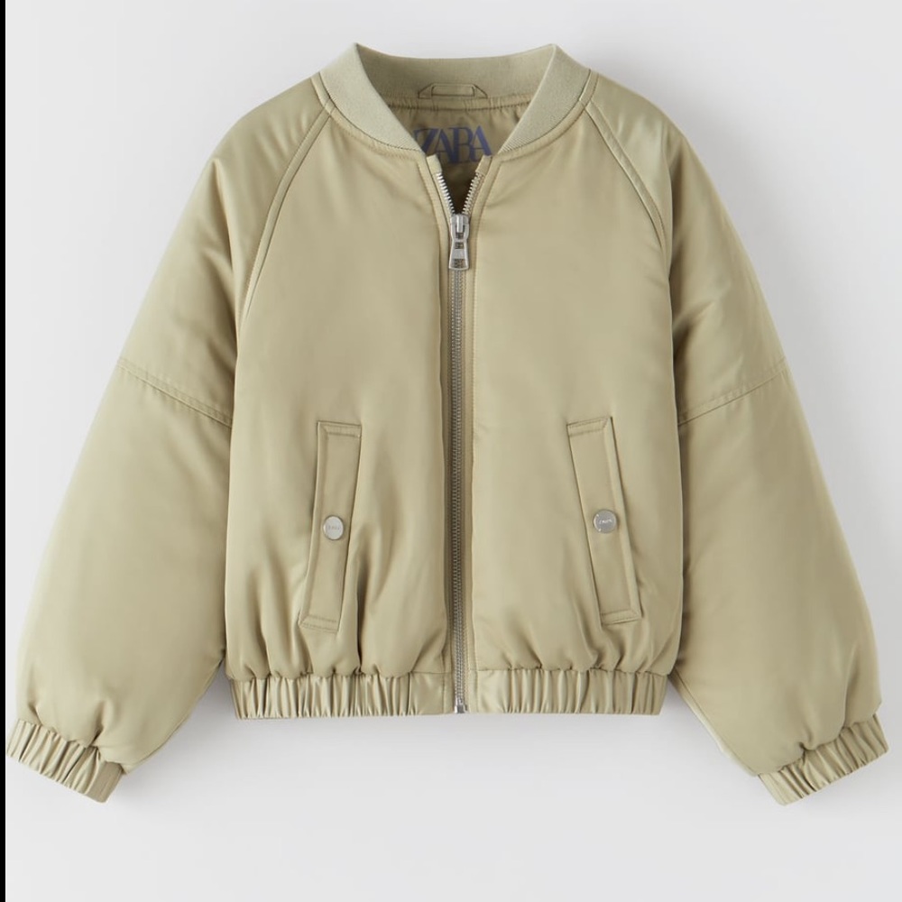 ZARA Satin Effect Bomber Jacket